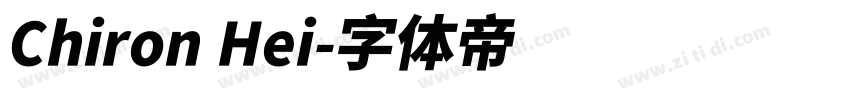 Chiron Hei字体转换